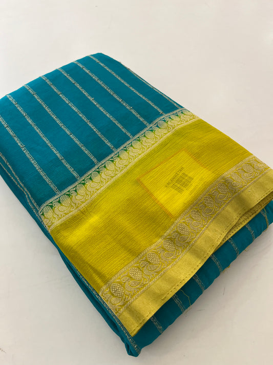 Designer crape Chinnon saree