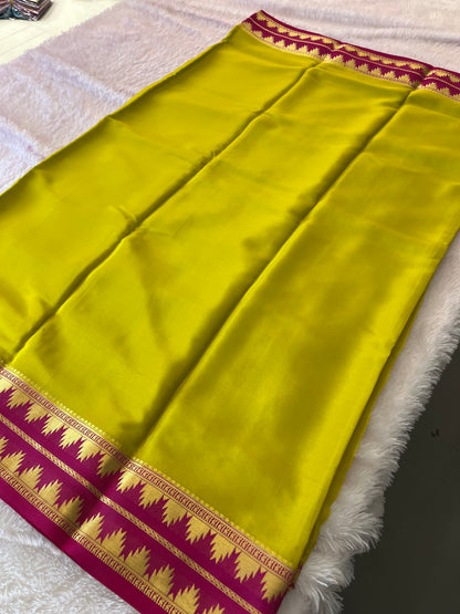 100 GSM Pure Mysore Crape silk saree