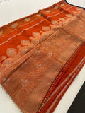 Cut Dana Work Border Chinnon Saree -AU6
