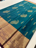 Kanchi Semi Silk Sarees in beautiful color combinations🌹- AU12