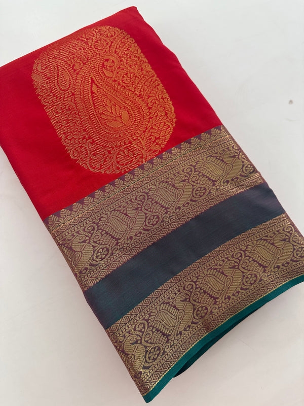 Semi Kanchi Silk Saree-J27