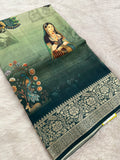 Kalamkari Printed Crape-JU14
