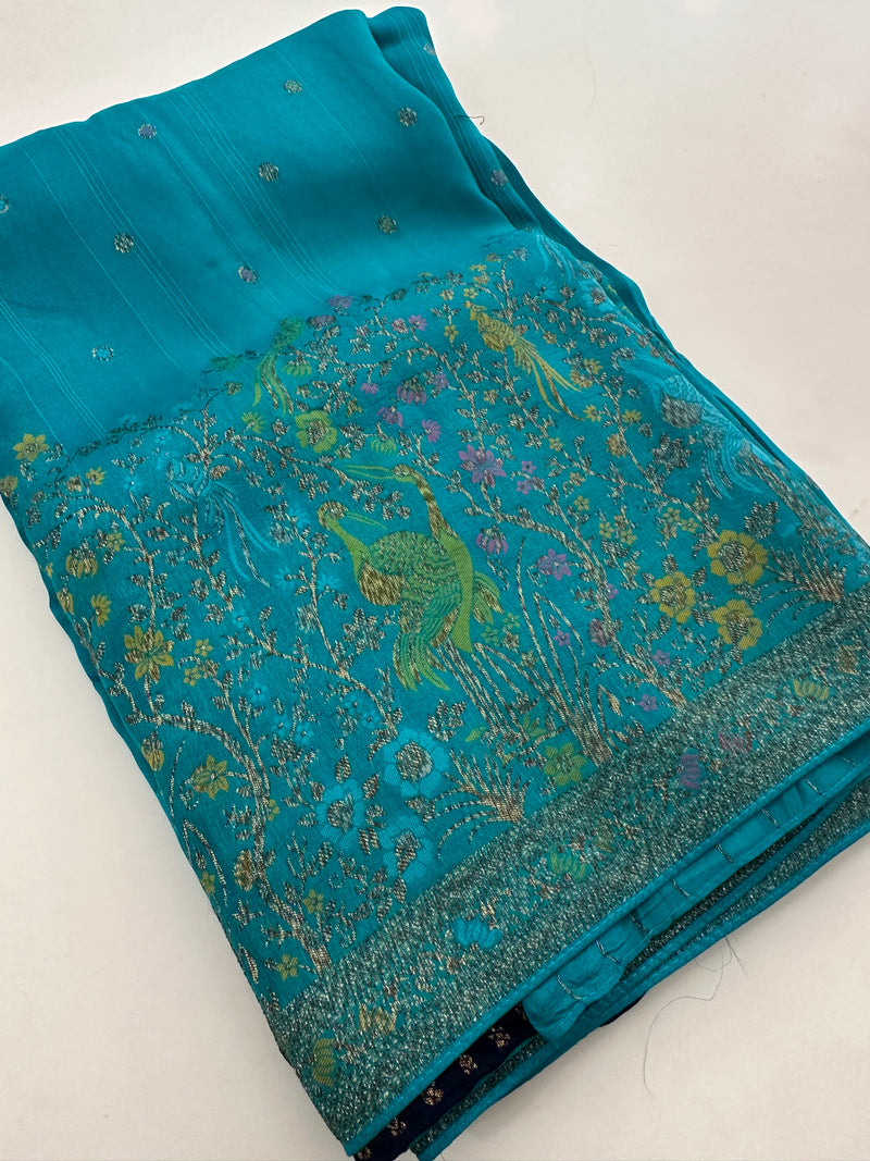 Full Weaving Pure Tussar Premium Designer Saree-J26