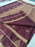 Crape Vintage Saree Wine Shade(PreBooking Only) 7-10 Days Shipment.