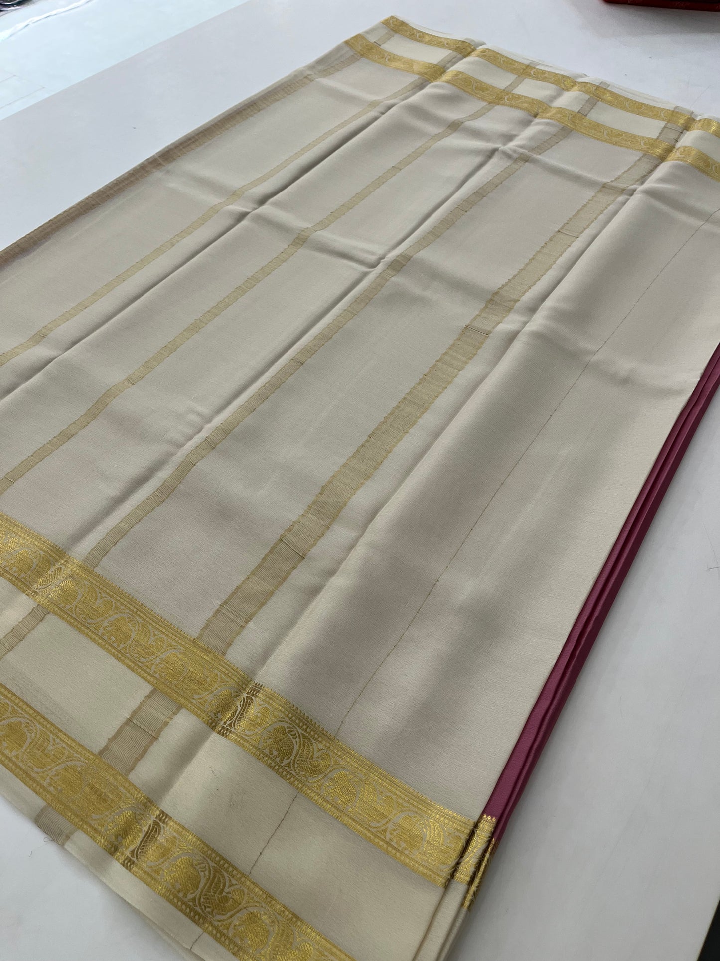 70GSM Pure Mysore Crepe Silk Saree