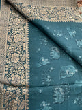 Kalamkari Printed Crape-JU14
