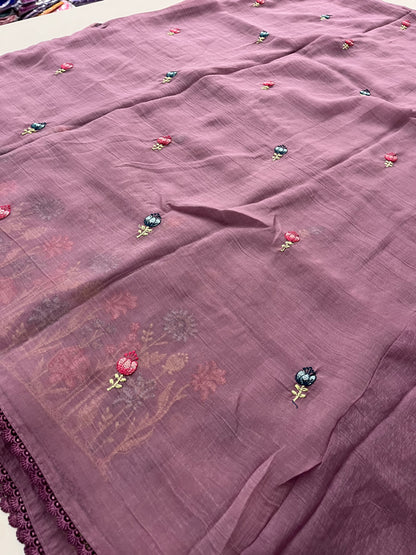 Soft organza embroidery