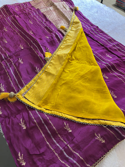 Designer Chinnon Silk CutDana Border