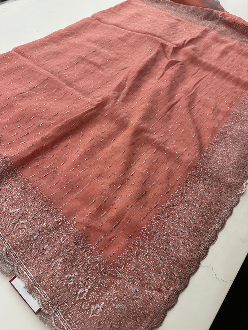 Soft Organza Fancy Saree-J24
