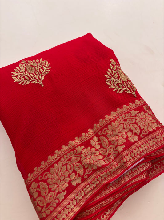 Designer Georgette embroidery