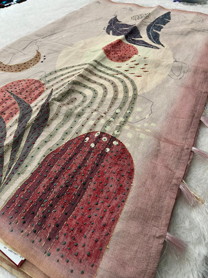 Knot Work Fancy Saree-F17