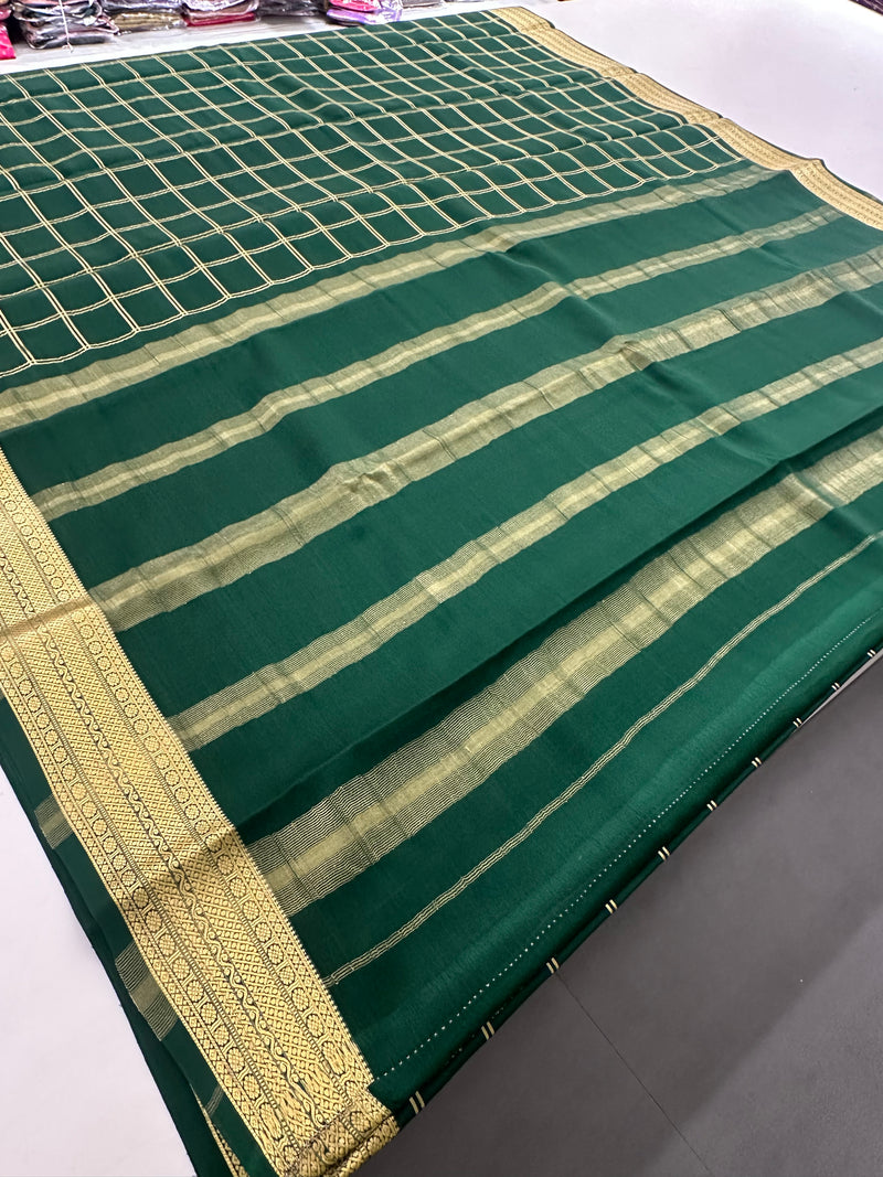 Pure Crape Mysore Silk Saree  100GSM❤️❤️-J22