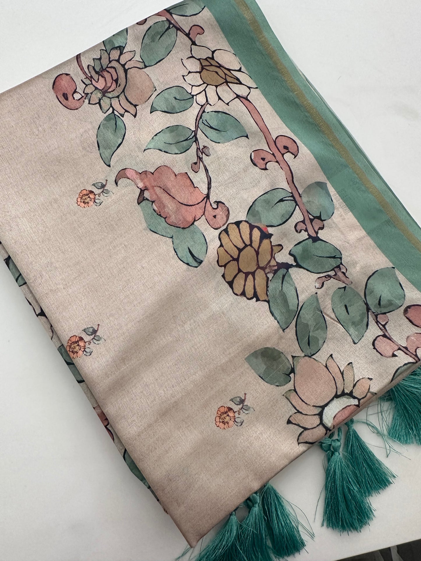 Printed Tussar Fancy-J12