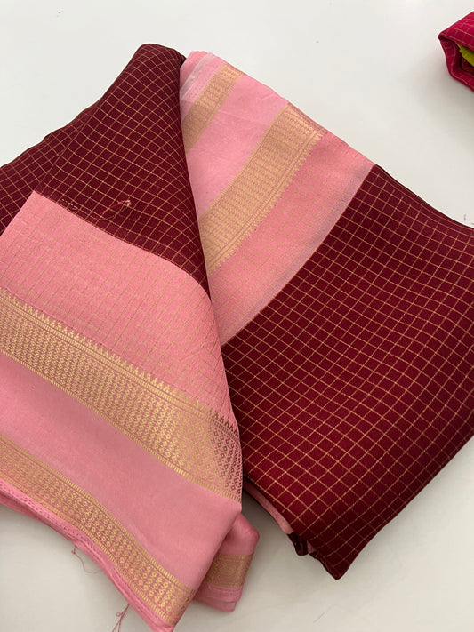 Crepe chiffon Saree