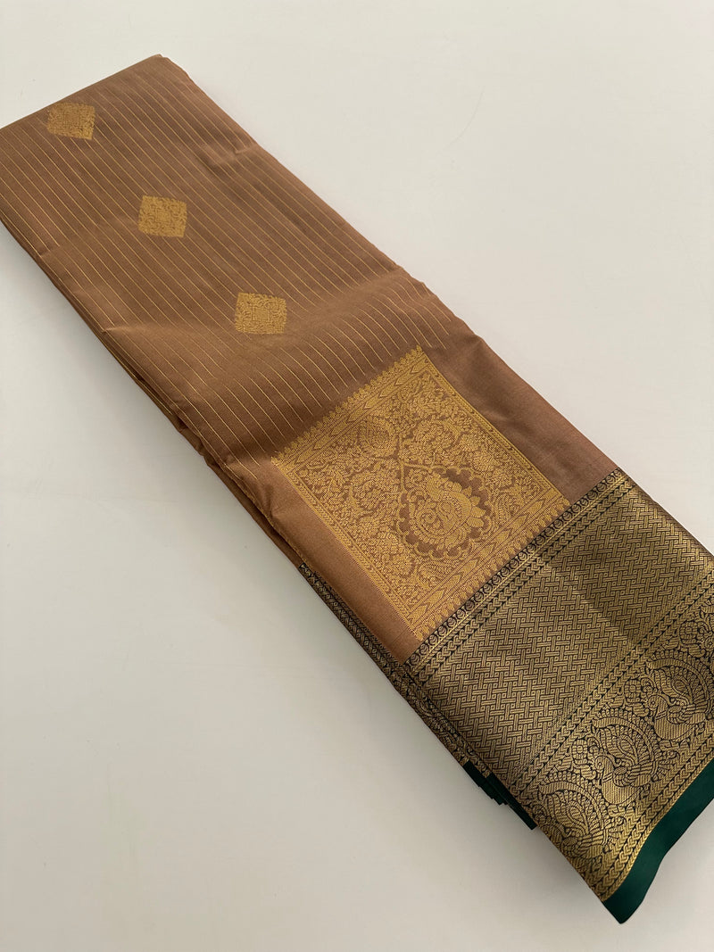 Semi Kanchi Silk Saree-JU7