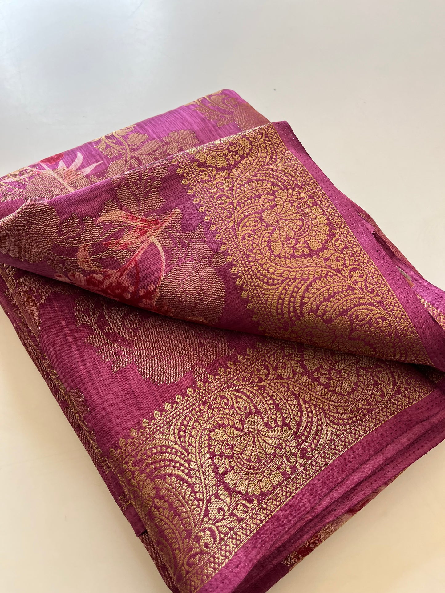 Tussar printed fancy