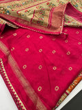 Crush Patola Bandhini Saree – Orange X Pink AU24