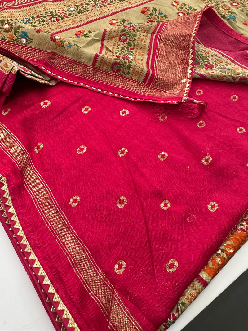 Crush Patola Bandhini Saree – Orange X Pink AU24