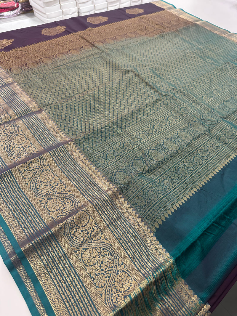 Semi Kanchi Silk Saree-JU16