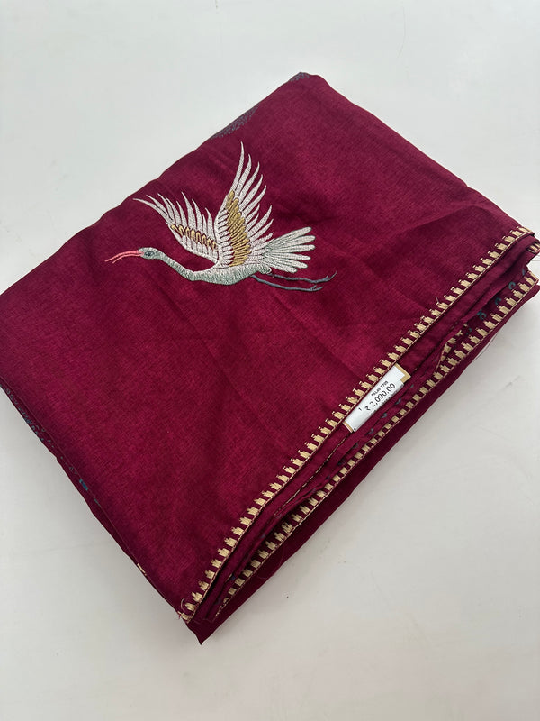 Flamingo Weaving Tussar Fancy Saree
-J29