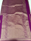 PURPLE TUSSAR DESIGNER SAREE-J25