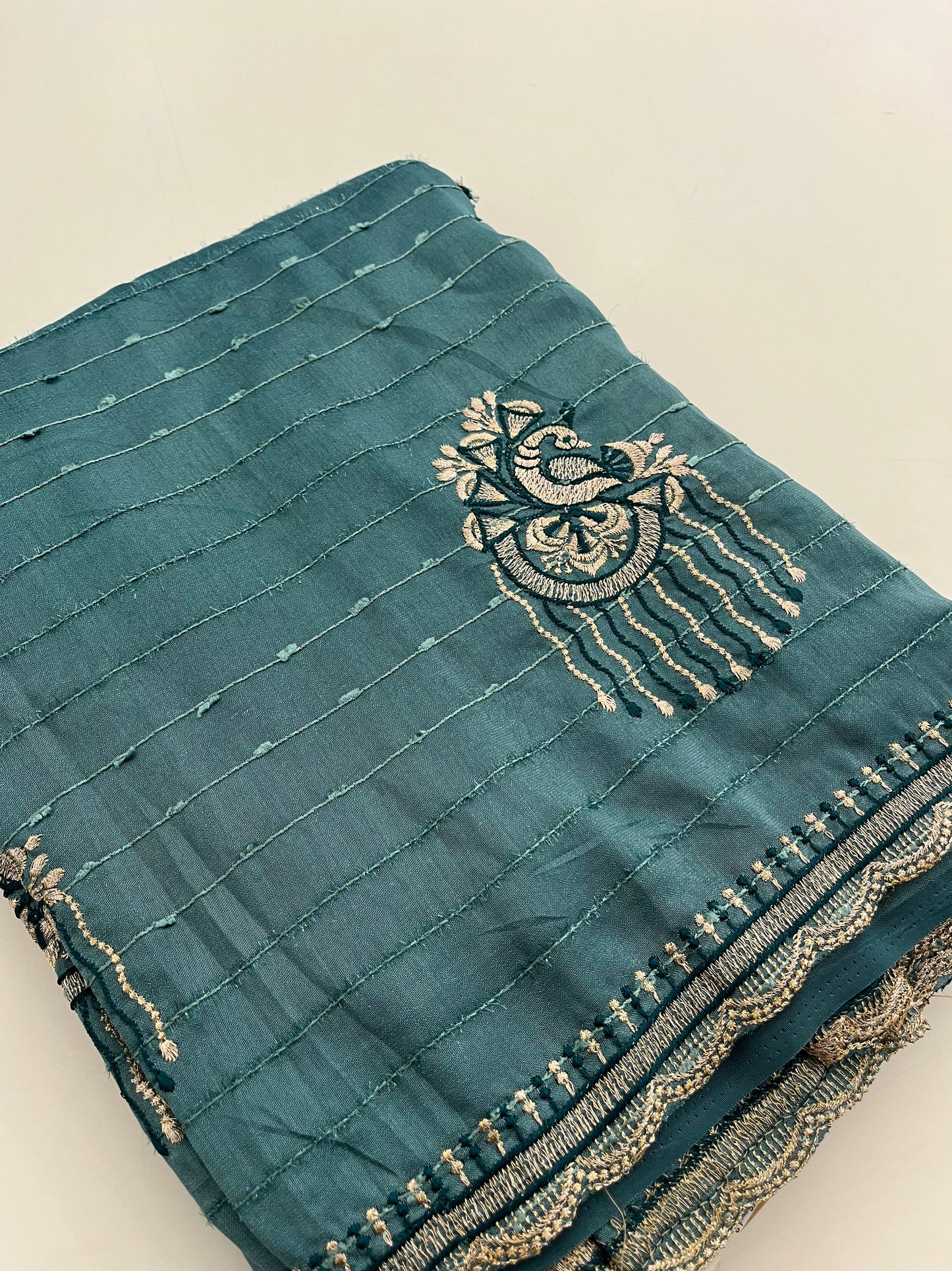 Tussar fancy embroidery buttas