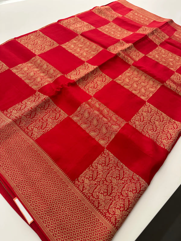 Viscose Chinnon Soft Silk & Self Matching Blouse Piece🌹 - AU10