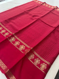 Fancy Checks Crape Silk Saree -M30