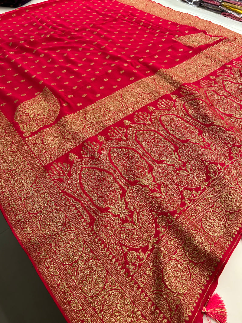PURE VISCOSE CHIFFON SAREE-M20