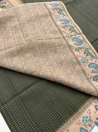Jute silk Kalamkari blouse