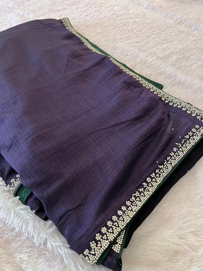 Tussar Fancy Stone Work