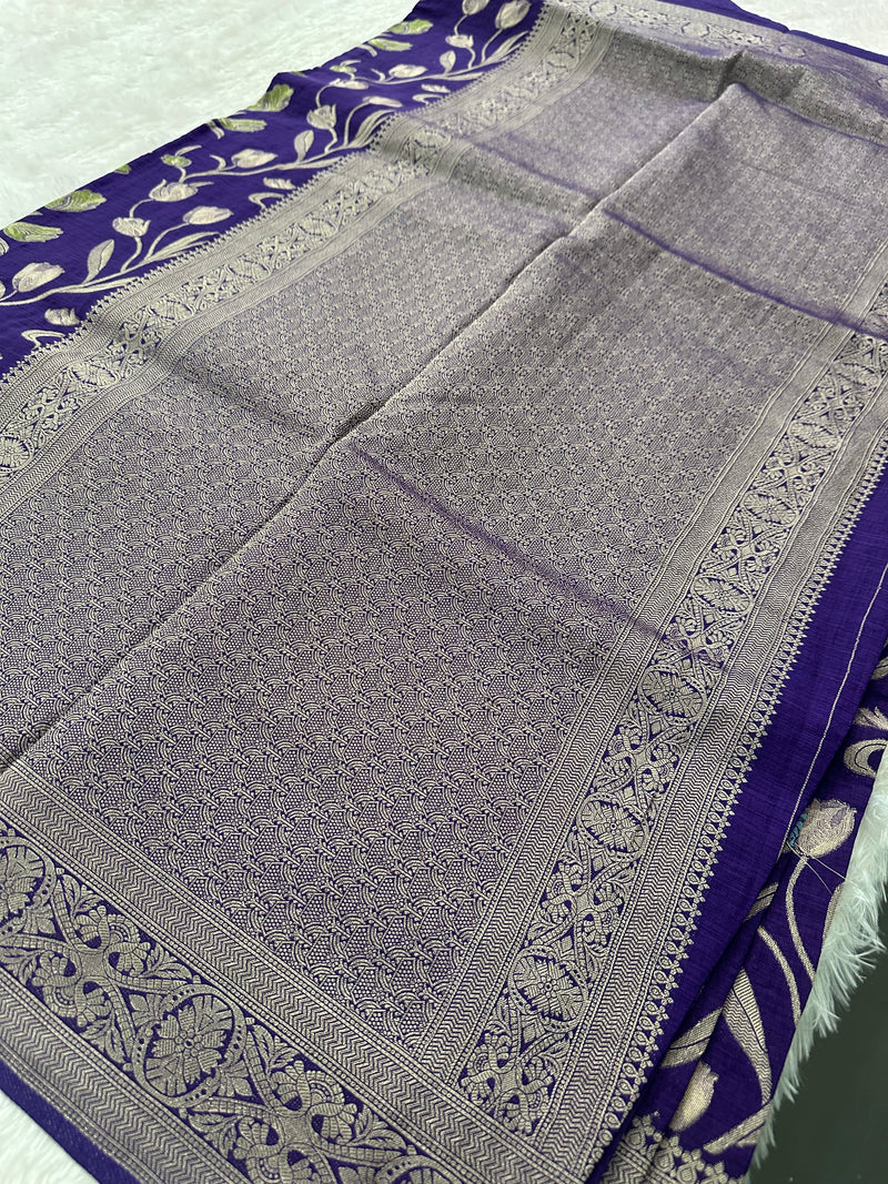 Tulips Linen Premium Saree-M13