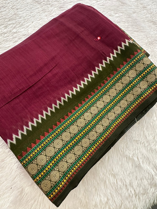 Premium Designer Chanderi Mul Fabric With Designer Border and Weaving Pallu with Tassels❤️❤️-JU3