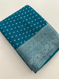 Fancy Tussar Sarees in silver butties all over 🌹AU18