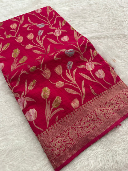 Tulips Linen Premium Saree-M13