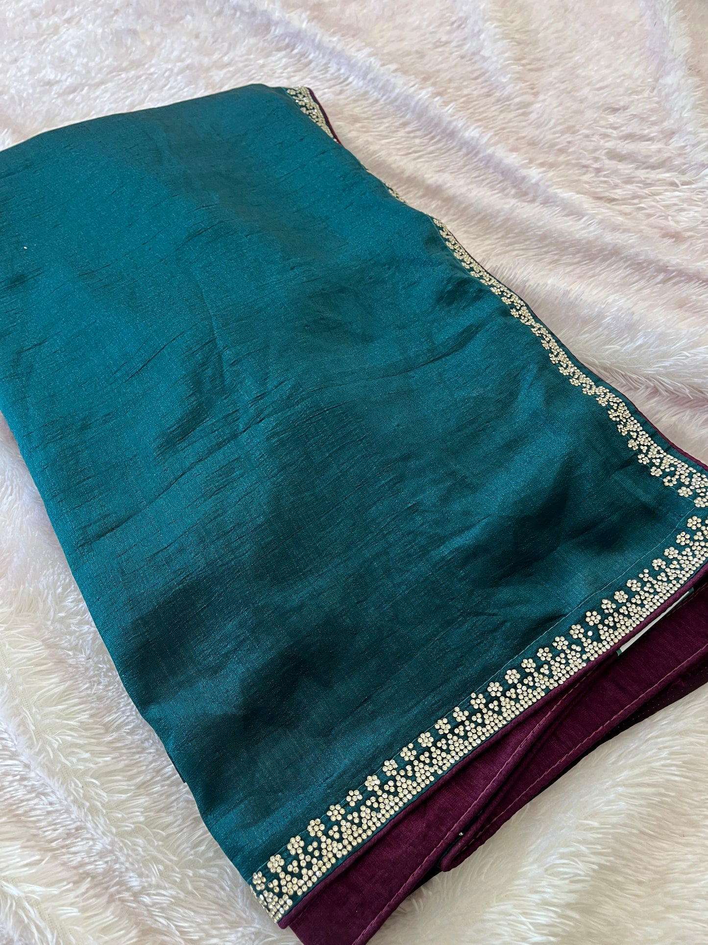 Tussar Fancy Stone Work