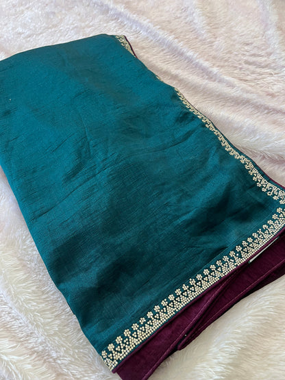 Tussar Fancy Stone Work