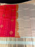 Silk Saree - Pink & Pista Green (CR21)