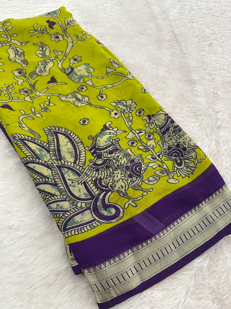 Kalamkari Fancy Chiffon-JU4