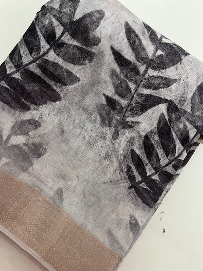 Ju7 Digital soft cotton printed saree