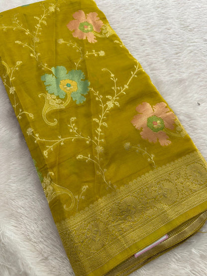 Banarasi Fancy Crape Saree -M19
