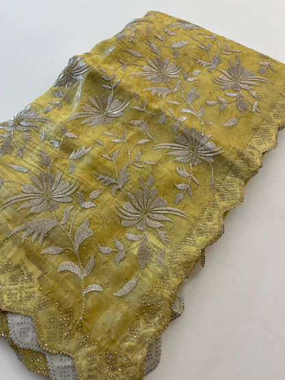 Embroidery work fancy saree