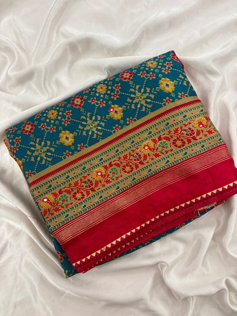Blue Royal Patola Saree AU5