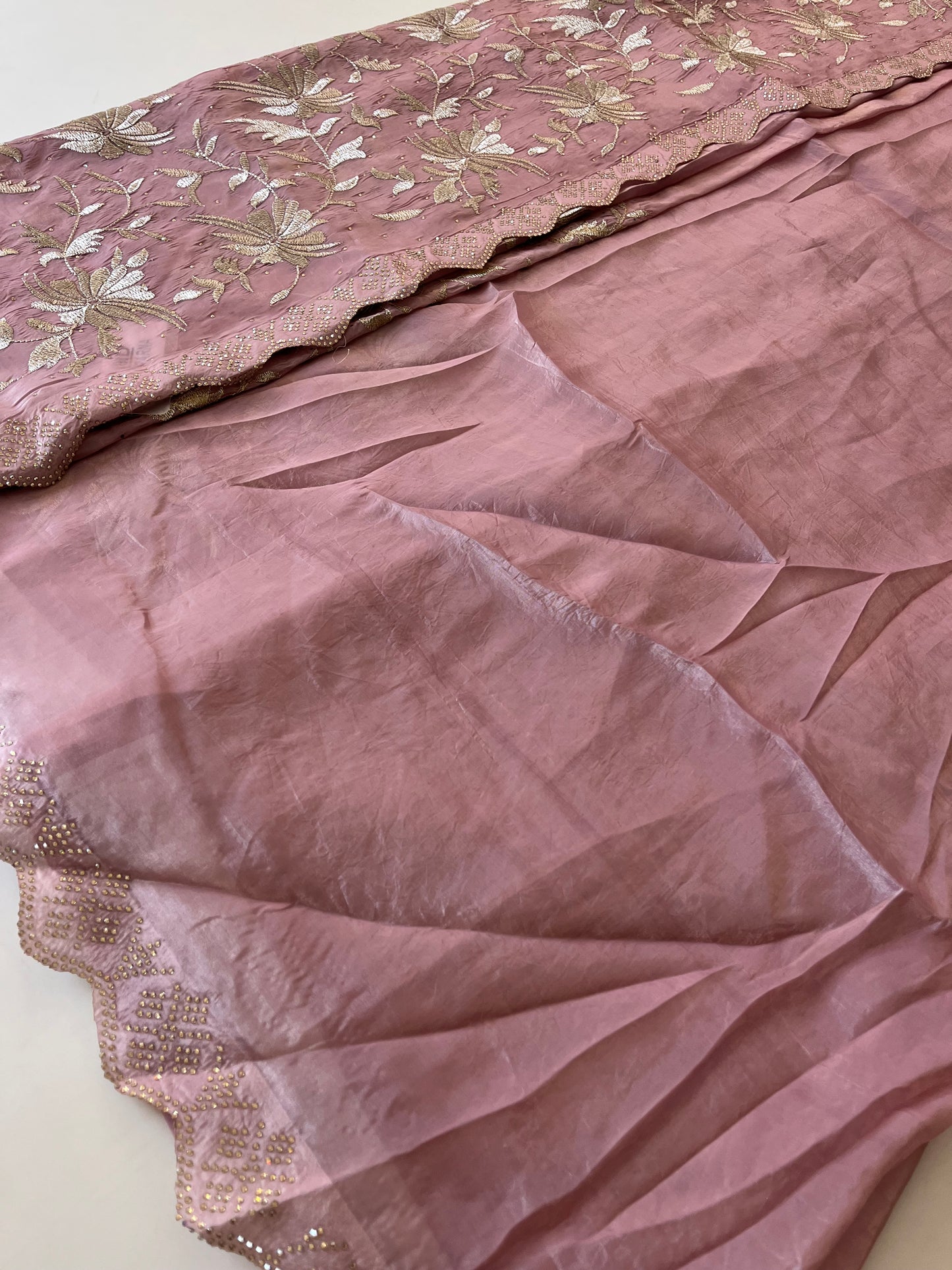 Embroidery work fancy saree