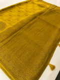 Tussar Silk Fancy Sarees,, comes in checks and elephant buttas all over 🌹-JU30