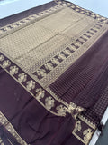 Fancy Checks Crape Silk Saree -M30