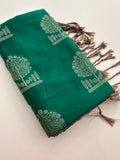 New Semi Soft silk Sarees From Kanchi in beatiful Borders -JU20