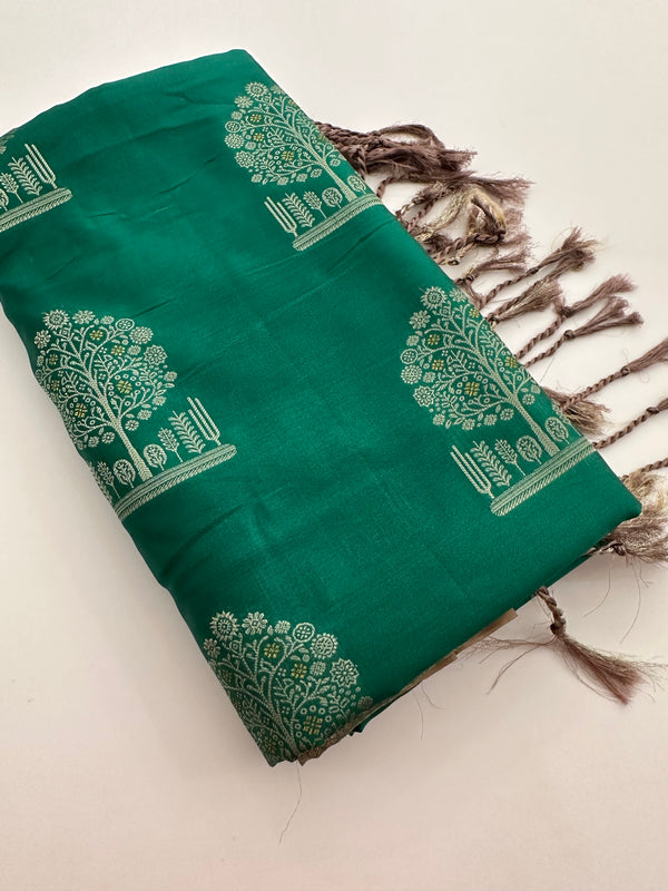 New Semi Soft silk Sarees From Kanchi in beatiful Borders -JU20