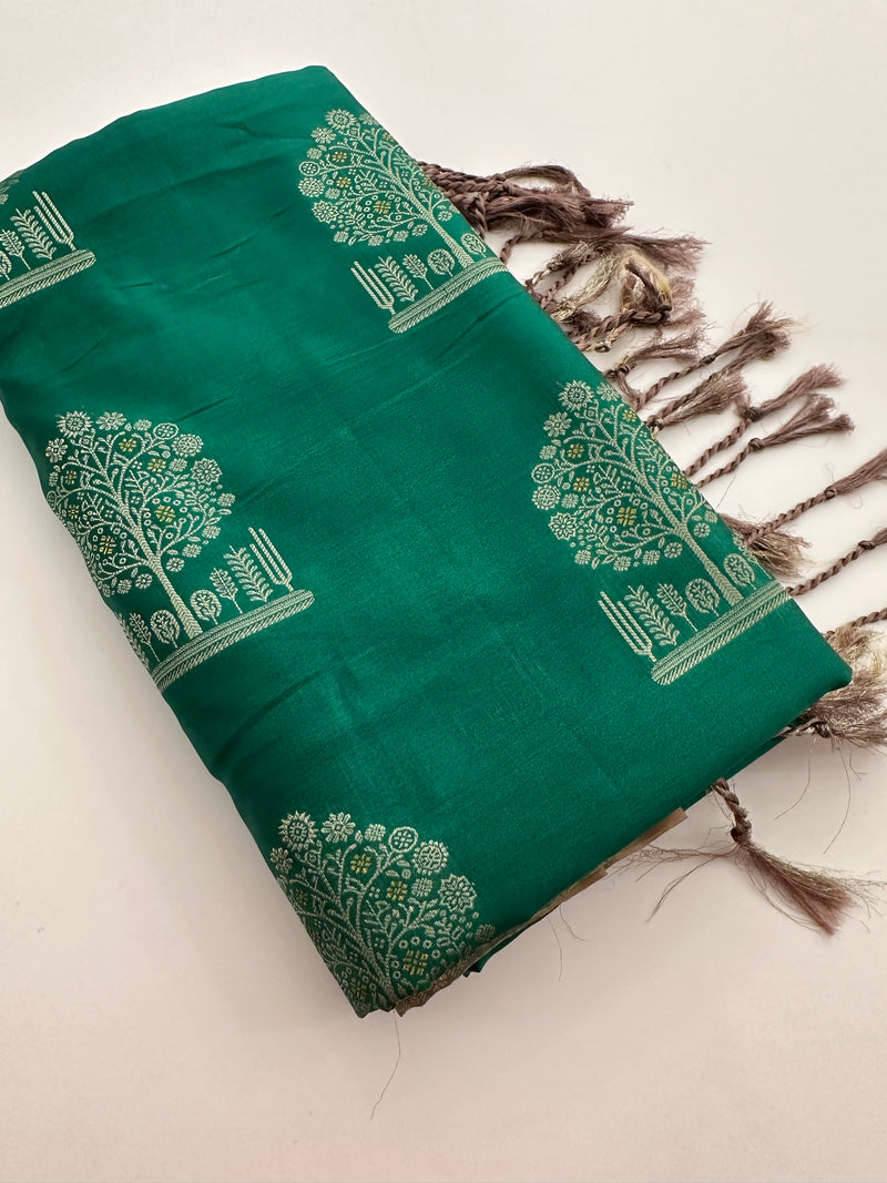 New Semi Soft silk Sarees From Kanchi in beatiful Borders -JU20
