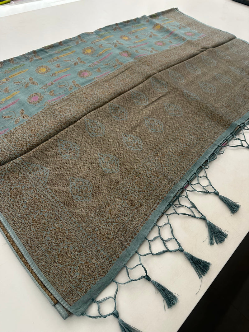 Premium Jute Tussar Fancy Saree-J9